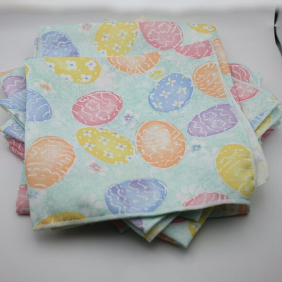 8 NEW WITH TAGS Bardwil Easter Napkins "Easter Hunt Pastel" - Picture 8 of 8